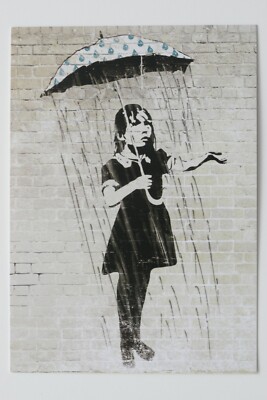 BANKSY: ''The World out there'' , Kunst-Postkarte / auch mit Rahmen