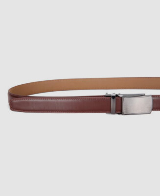 $59 Mio Marino Mens Brown Genuine Leather Plaque Buckle Dress Belt US Size  30-55 | eBay