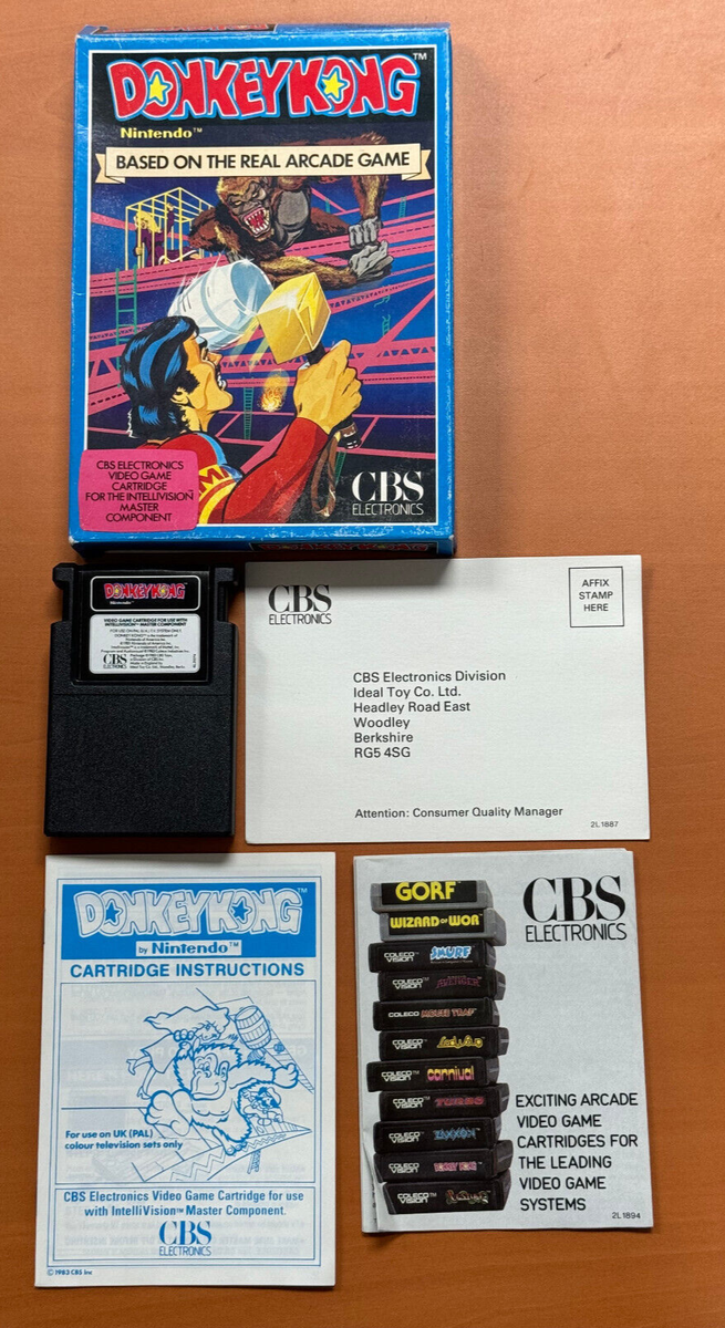 Donkey Kong Intellivision CBS UK PAL Nintendo Mario EXCELLENT