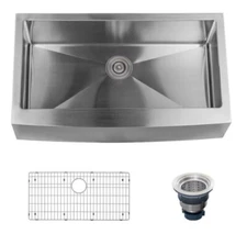 New Miseno MNO163620F Farmhouse 36" Apron Front Kitchen Sink in Stainless Steel