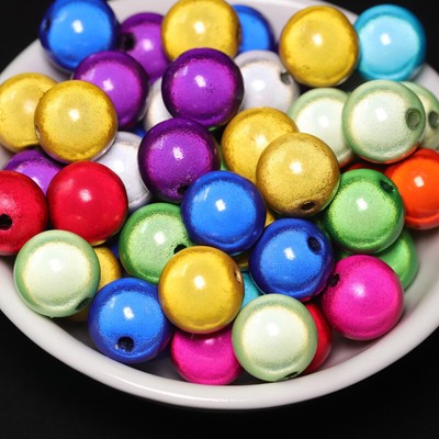 Miracle Shining Dream Acrylic Round Spacer Beads Pendant For Jewelry Making