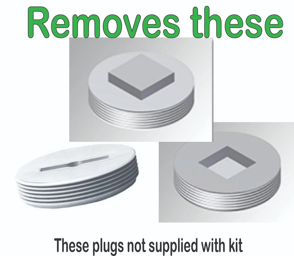 Juego de llaves de enchufe de limpieza de plomería - herramienta de plomería - tapa de limpieza - estuche rojo Foto 3 de 4