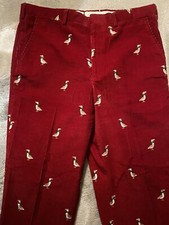 Mansure Prettyman Inc Vintage Red Corduroy Mens Taylor Pants Ducks USA 19W/31L