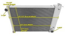 1 Inch Tubes Champion Cooling Ae370 Aluminum Radiator Big Block Dr 2 Row