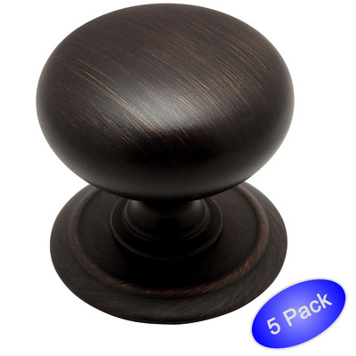 *5 Pack* Cosmas Cabinet Hardware Oil Rubbed Bronze Knobs #6542ORB