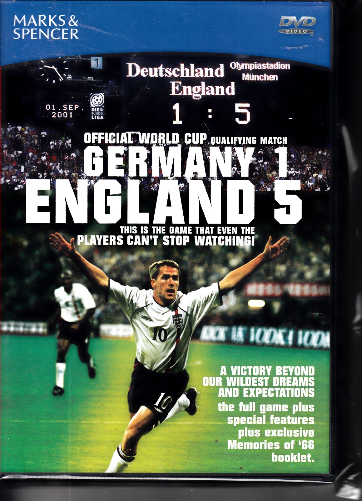 Germany 1, England 5 DVD (2001) NEW