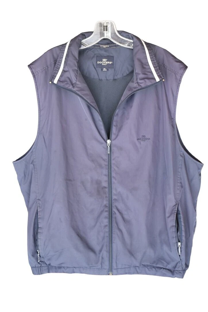 Men's Docker's Golf Dark Blue Zip Up Vest XL