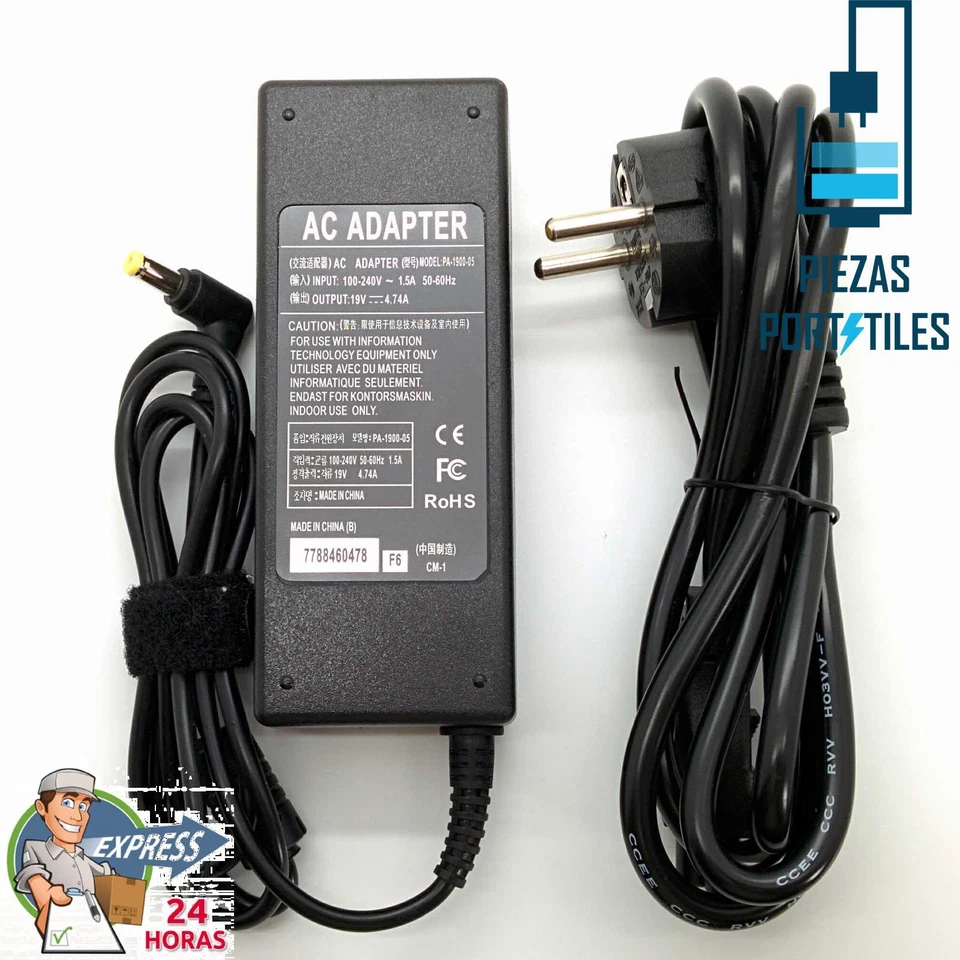 Adaptador Cargador Nuevo para Acer Aspire 3610A 19v 4,74a Alta Calidad - Imagen 2 de 4