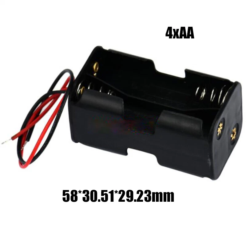 Battery Holder 1 2 3 4 6 8 x D / C / AA / AAA Black Cell Open Box With Wire - Image 2 of 4