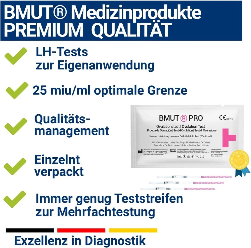 100 Ovulationstest Streifen – LH-Test 25miu/ml Teststreifen für Urin Eisprung - Bild 2 von 4