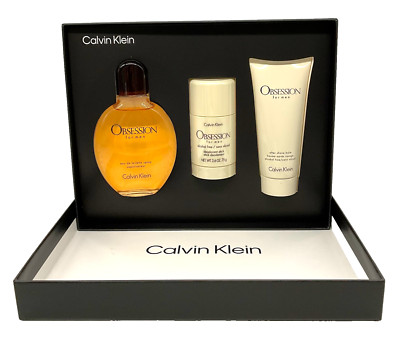 Calvin Klein Obsession for Men 3pc Gift Set - 4.2oz EDT+2.6