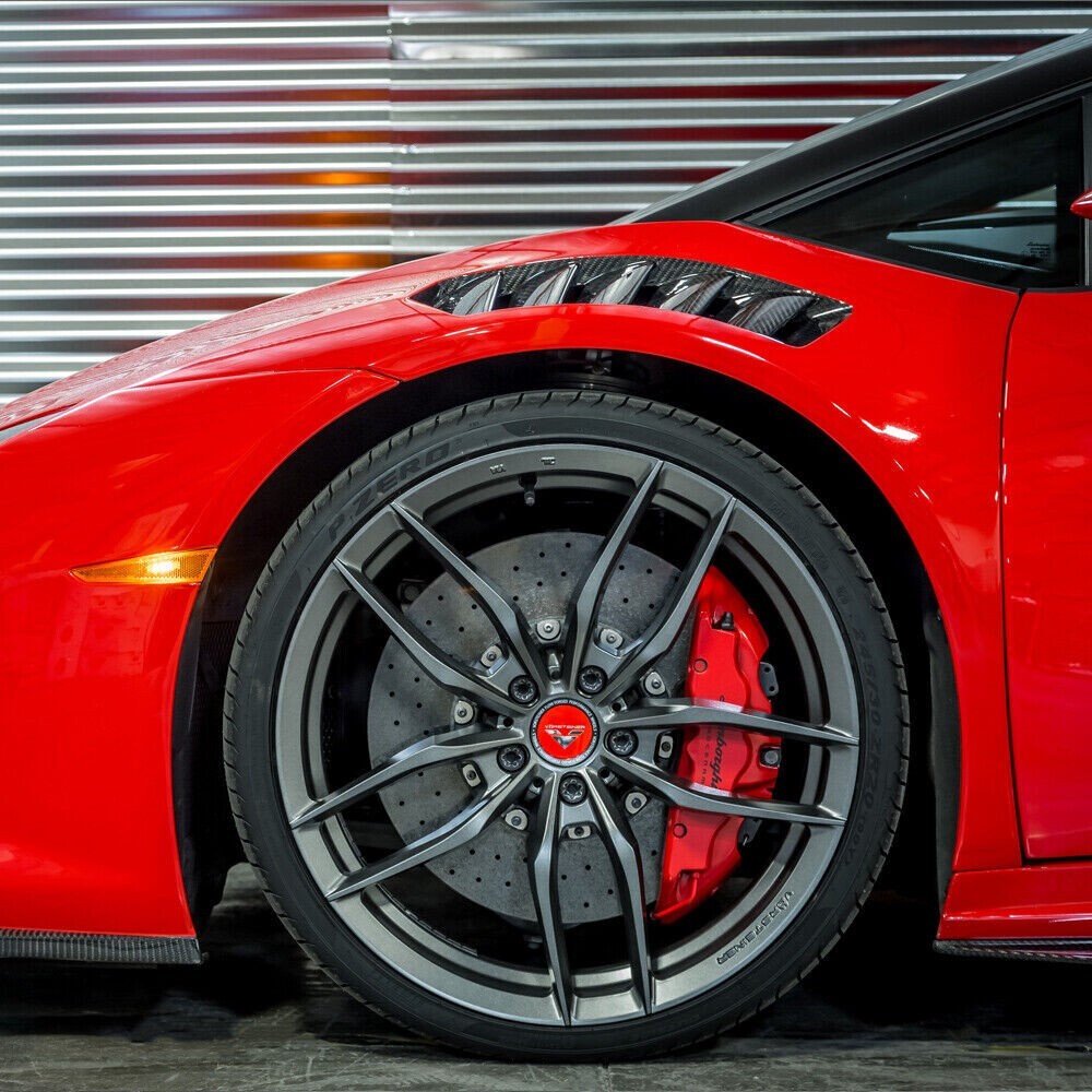 20/21'' Vorsteiner V-FF 105 Carbon Graphite Staggered Concave Wheels Lamborghini