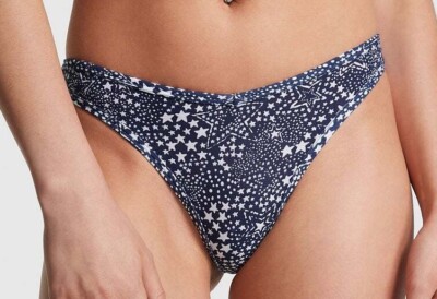 Victorias Secret PINK Sexy Thong String V-Cut LOGO Midnight Navy Star XSSMXL XXL