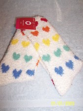 Valentine's Day Or Any Day Multi-Color Hearts Cozy Crew Socks Shoe Size 4-10 New