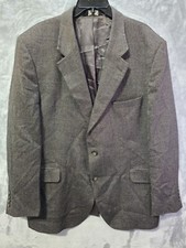 Jos A Bank Mens 100 Wool Blazer Suit Jacket Sport Coat 46R Brown Tweed