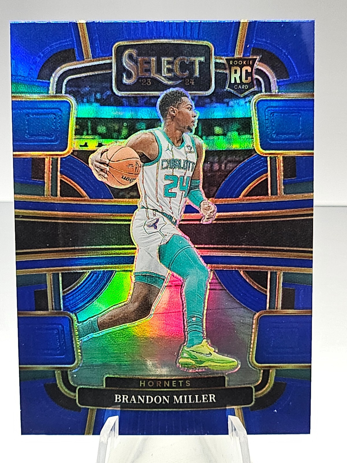 2023-24 Panini Select Blue Prizm Brandon Miller Rookie Charlotte Hornets #80