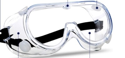 2 Paar Schutzbrille Schutz Lüftungsbrille Augenschutz Antibeschlag Labor Arbeit