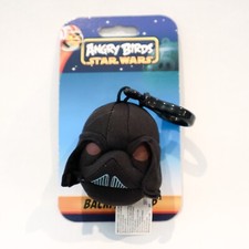 Angry Birds Plush Backpack Clip Star Wars Darth Vader Pig on Card 56Y