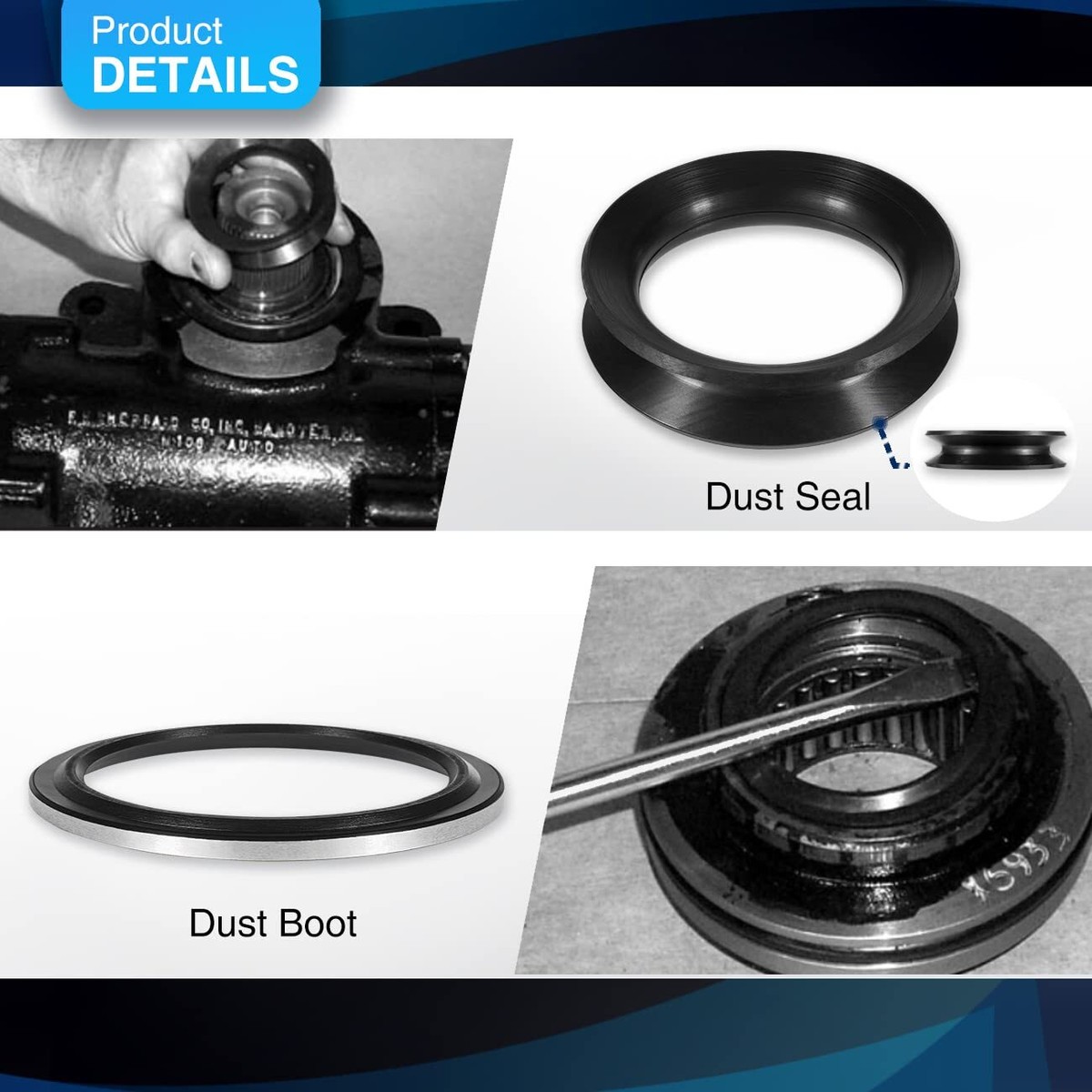 for Sheppard M100 M90 Power Steering Gear Sector Shaft Seal Kit