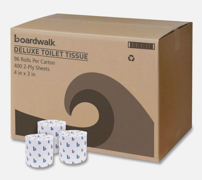 Boardwalk BWK6144 2-Ply Septic Safe Toilet Tissue - White (96/CT) - FAST SHIP !!