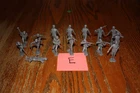 Full Mold Shot of 16 Marx Dark Gray German Army Soldiers Tank E - MPC