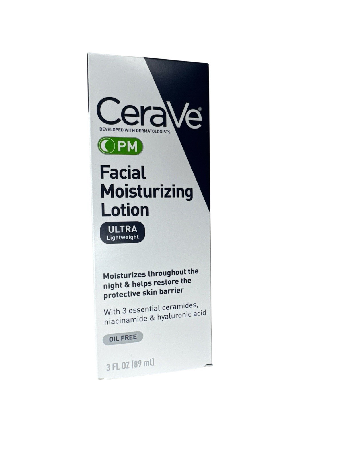 CeraVe PM Facial Moisturizing Lotion Oil-Free Non-Comedogenic 3 fl oz