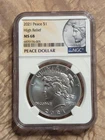 2021 Peace Dollar High Relief MS 68