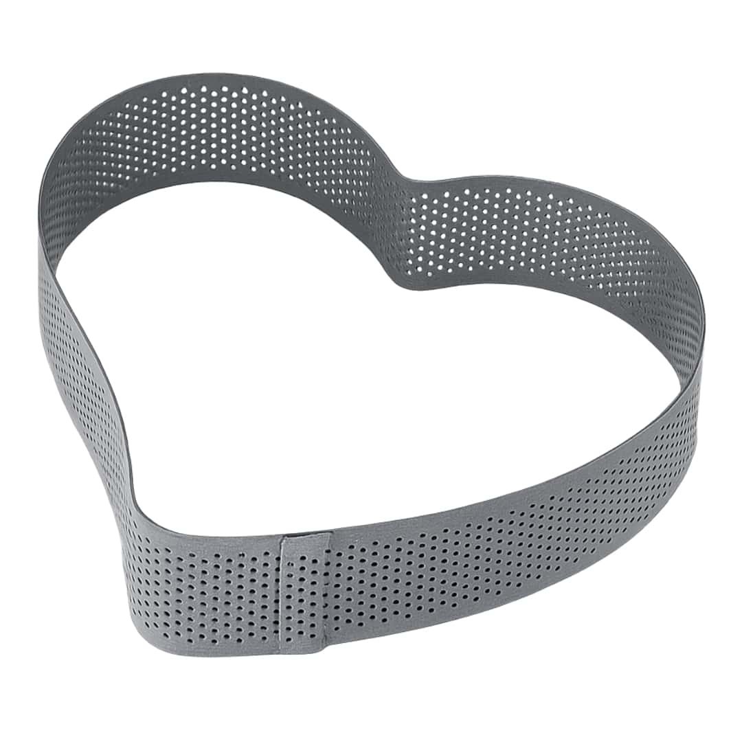 Crostata Heart Stainless Steel Microperforated 160X150X35 Mm - Pavoni - Cakes