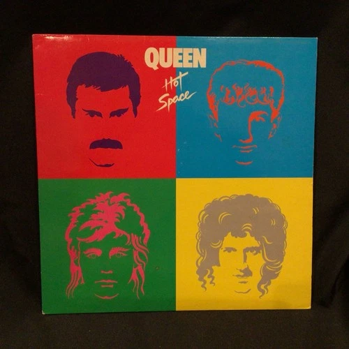 VINTAGE LP VINYL QUEEN ALBUM -  HOT SPACE  - EMA797 UK 1982  EMI RECORD