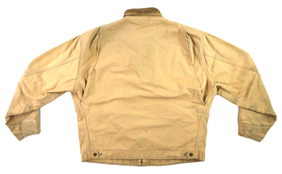 VTG 90s CARHARTT J43 USA Men's L WET Wheat Brown Blanket Lined