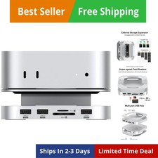 Aluminum Stand Hub with SSD Enclosure, Docking Station for Mac mini M4/M4 Pro...