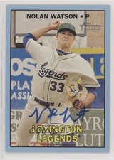 2016 Topps Heritage Minor League Edition Blue Border 42/50 Nolan Watson Auto 0x1