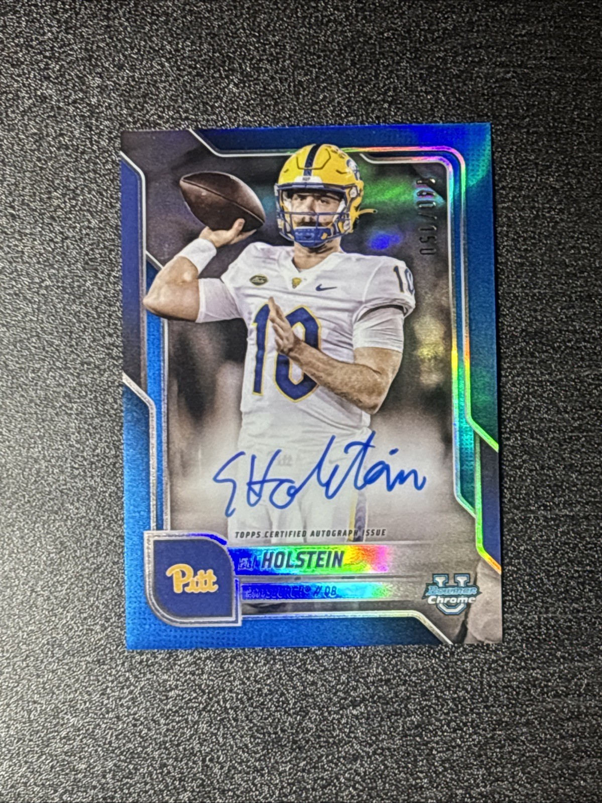 Eli Holstein Auto 2025 Bowman Chrome U /150 True Blue Refractor BCA-EHO