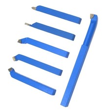 6x Hartmetall-hartgel&ouml;tete Schneidwerkzeuge blau f&uuml;r Mini-Drehmaschinen