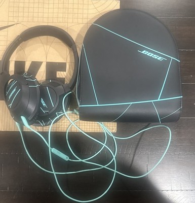 Bose SoundTrue Around-Ear Headphones Black & Mint With Case & Cable (TESTED)