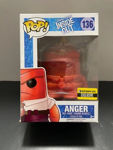 Funko Pop! Vinyl: Inside Out Anger Glitter EE #136 With Protector