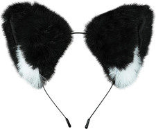 Fox Cat Wolf Ears Headband, Furry Animal Wolf Hairband for Halloween Fancy Dress