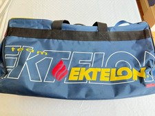 Vintage Ektelon RacquetBall Gym Bag Duffel Pickleball Blue  Yellow Nice