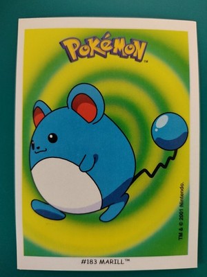 Pokemon Dunkin Boomer Sticker MARILL # 183 Karte