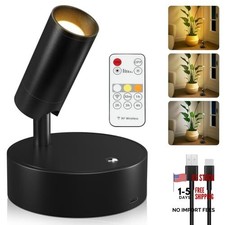 Spot Lights Indoor, Wireless LED Spotlight, Uplighting Indoor 1 Pack Black-1