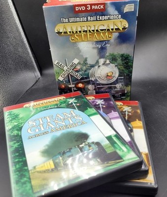 American Steam A Vanishing Era DVD 3 Pack Ultimate Rail Experience Railroad