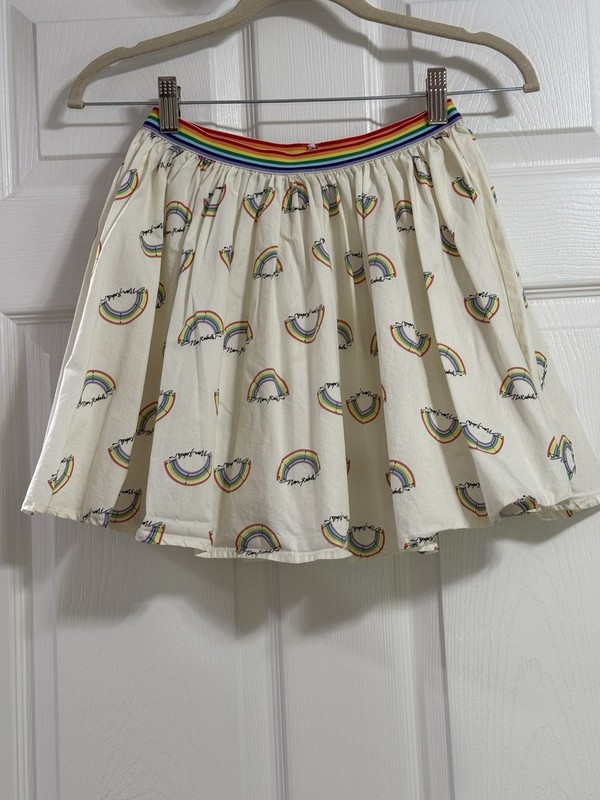 Neon Rebels Girls Rainbow Pattern Skirt, Size 12 Yrs, Ivory Color