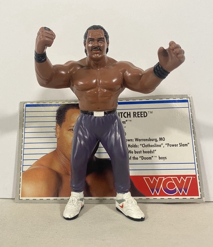 Vintage 1990 Galoob WCW Butch Reed Wrestling Figur...