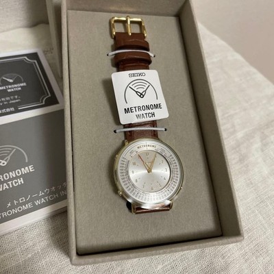 SEIKO Metronome Watch SMW003AP Standard Line Color Camel  Classic Band New