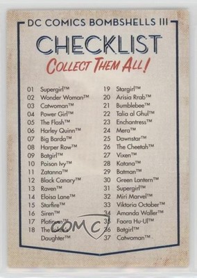 2019 Cryptozoic DC Bombshells Series III Checklist #64 d8k