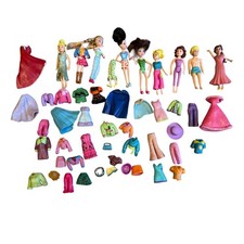 Mattel Polly Pocket Doll Lot Kids Small Multicolor Clothes Accessories Figures