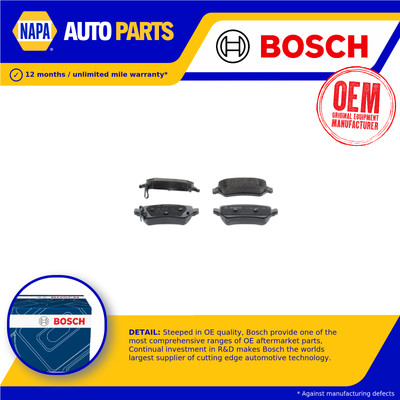 Brake Pads Set fits KIA PRO CEED JD 1.0 Rear 15 to 18 G3LC Bosch 58302A2A30 New