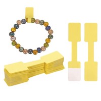100 StüCk Armband-Displaykarten,Selbstklebende Armband-Verpackungskarten (Gelb)