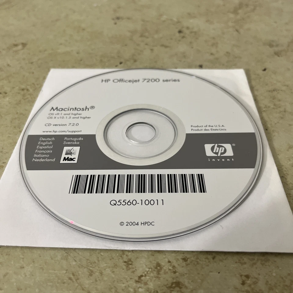 HP Officejet 7200 Series Macintosh 7.2 CD ROM - Image 2 of 3