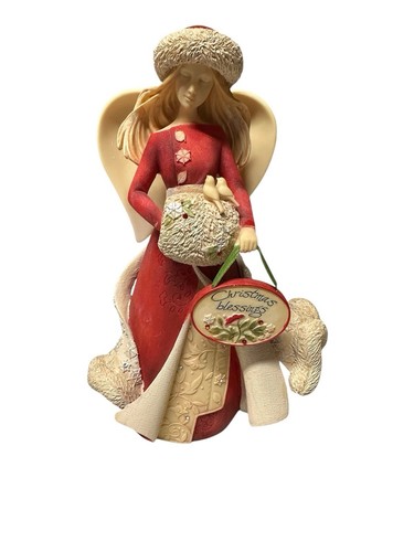 Enesco The Heart Of Christmas "Christmas Blessings" Angel Figurine 8" Good Cond - Picture 4 of 5
